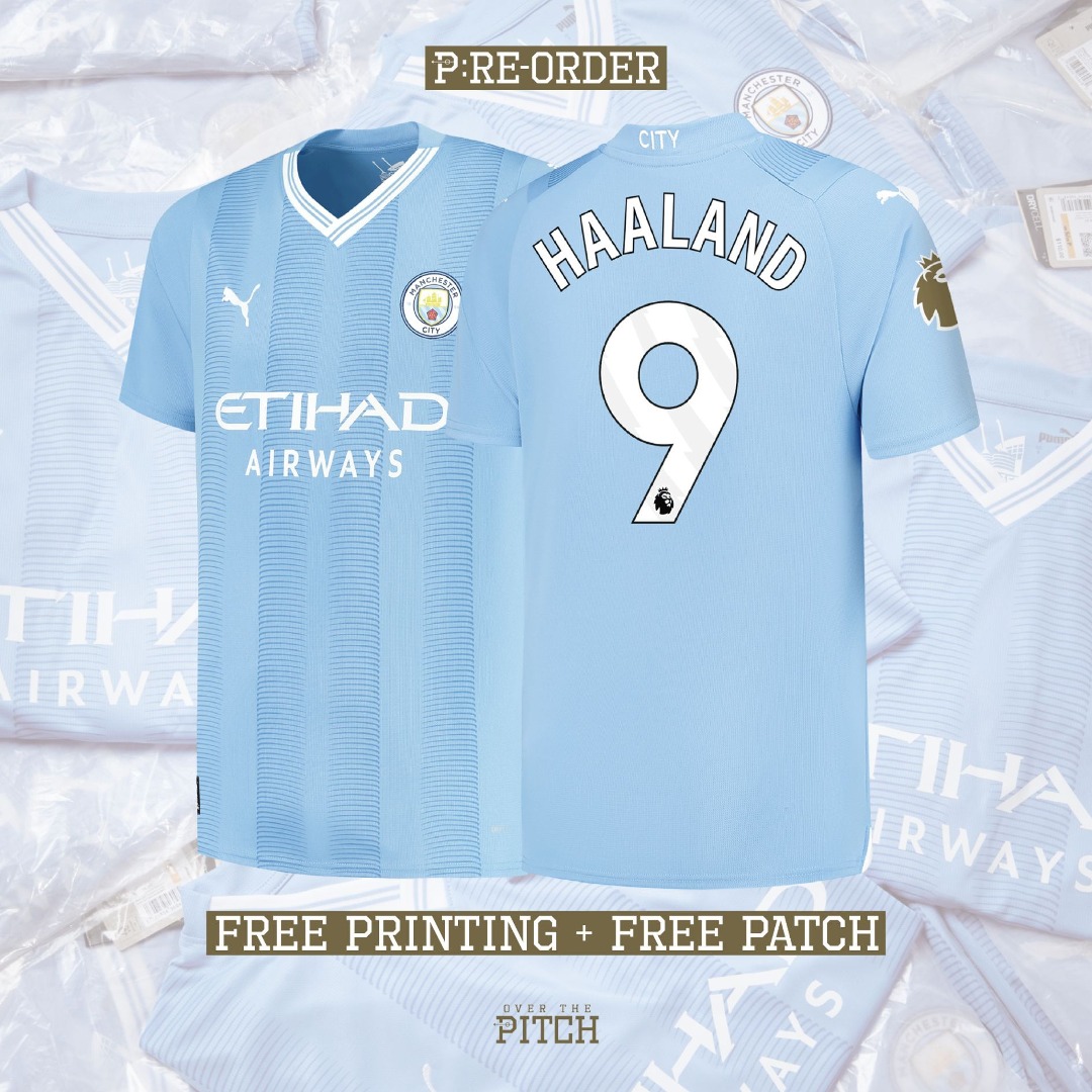 [P:RE-ORDER] MANCHESTER CITY 23-24 HOME JERSEY S/S #9 HAALAND+PATCH