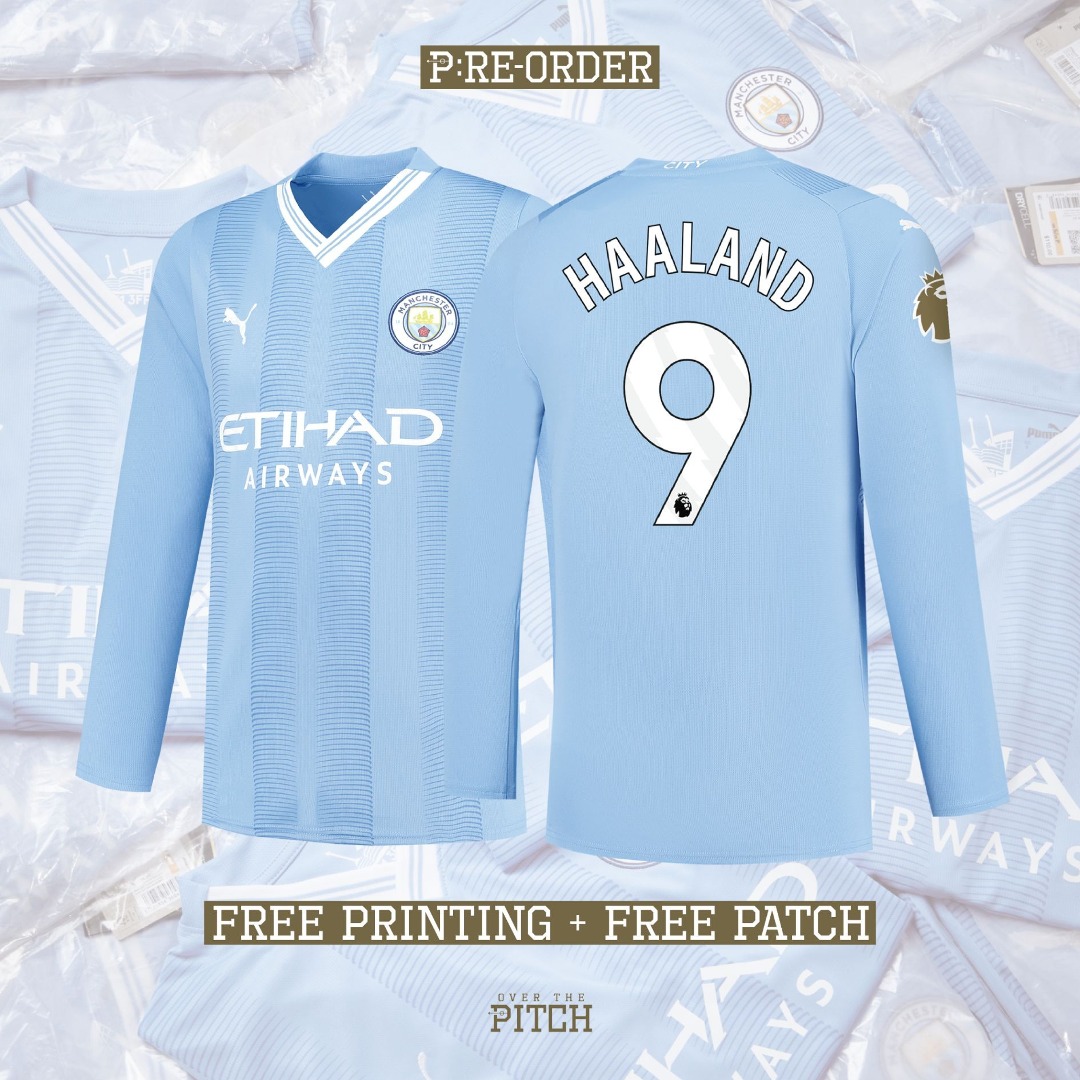[P:RE-ORDER] MANCHESTER CITY 23-24 HOME JERSEY (L/S) #9 HAALAND+PATCH