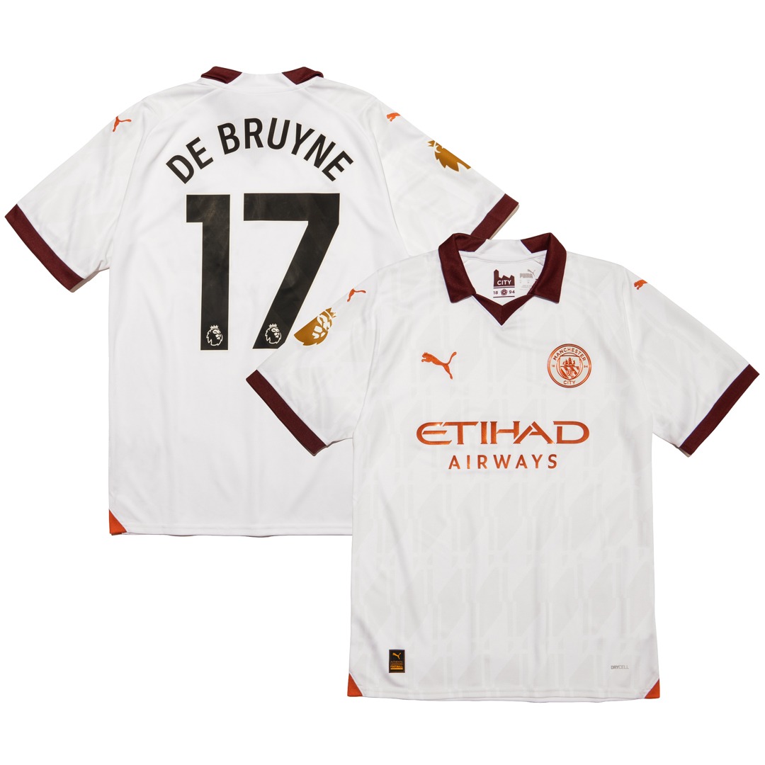 [REPLICA] MANCHESTER CITY 23-24 AWAY JERSEY S/S (#17 DE BRUYNE + EPL CHAMPION PATCH)